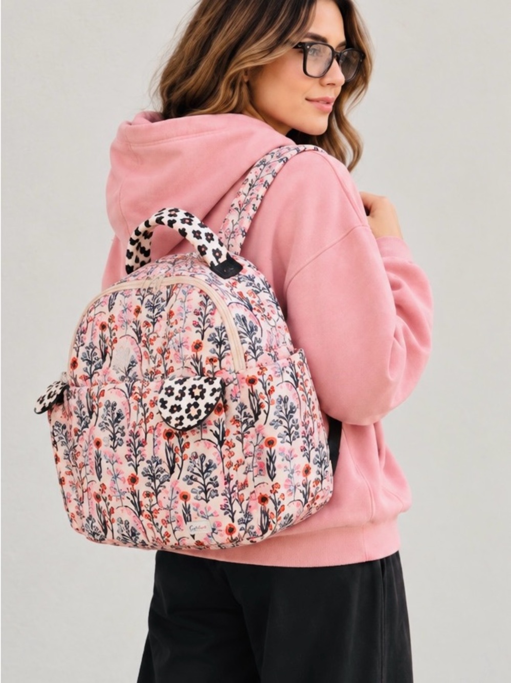 Cath Kidston Pink Floral Backpack